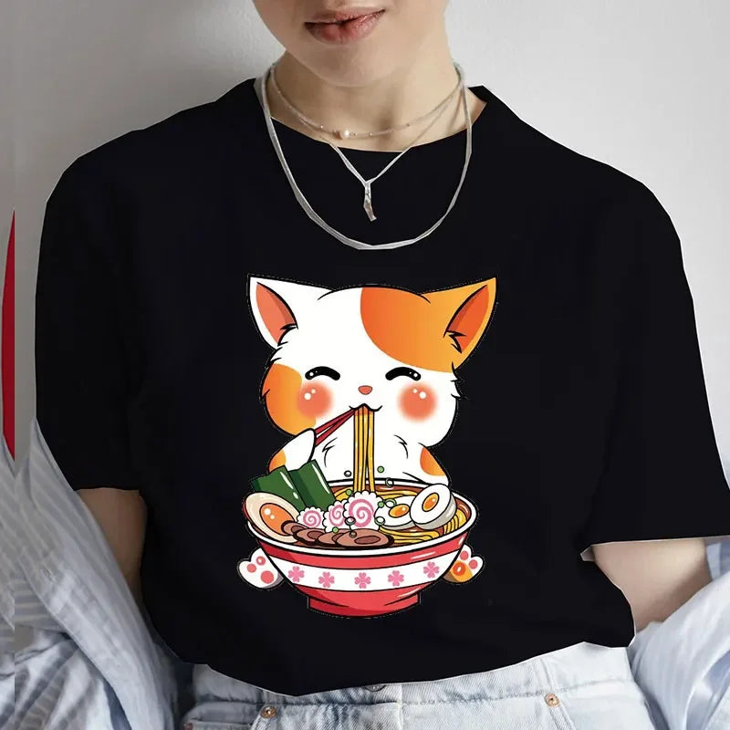 Casual Kawaii Boba Milk Tea Print Tshirt Bubble Tea Cartoon