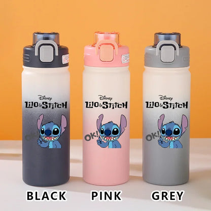 Disney Lilo Stitch Gradient Thermos Cup Outdoor Sports Fitness Portable Leak-proof Camping Cartoon Animation Cycling Kettle Gift