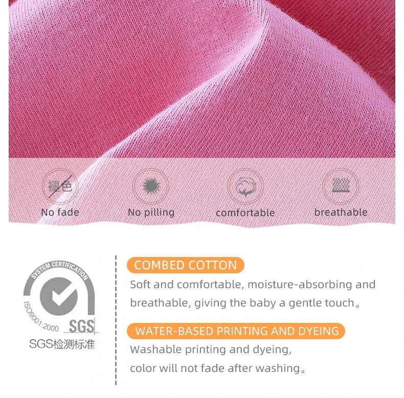 2PCS 100% Cotton Summer T-Shirt and Shorts Set for Toddlers
