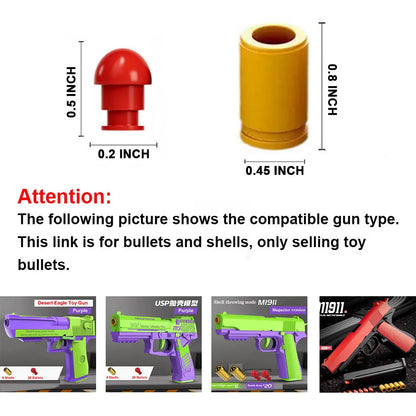 Soft EVA Foam Darts Toy Guns Shells Bullets For M1911 Automatic Colt Guns Pistol Shooting Games Garden Game Dropship