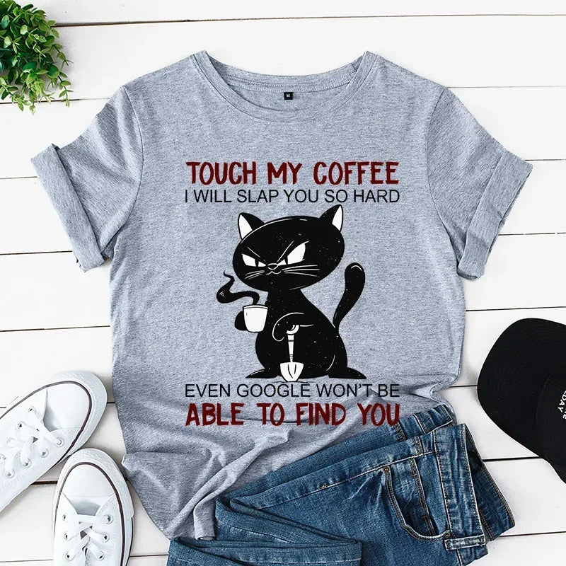 Angry Black Cat T Shirt