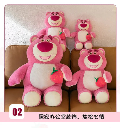 35cm Cute Cartoon Pixar Strawberry Bear Doll Plush Toy Gift Office Sofa Strawberry Bear Pillow Cushion Plushies Dolls for Kids