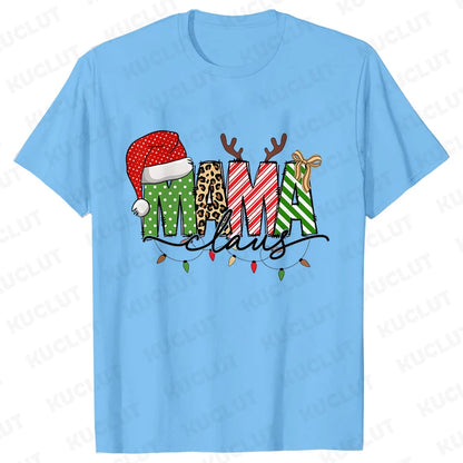 Mama Claus T-shirts Christmas Mama Tshirts Mother T-shirts