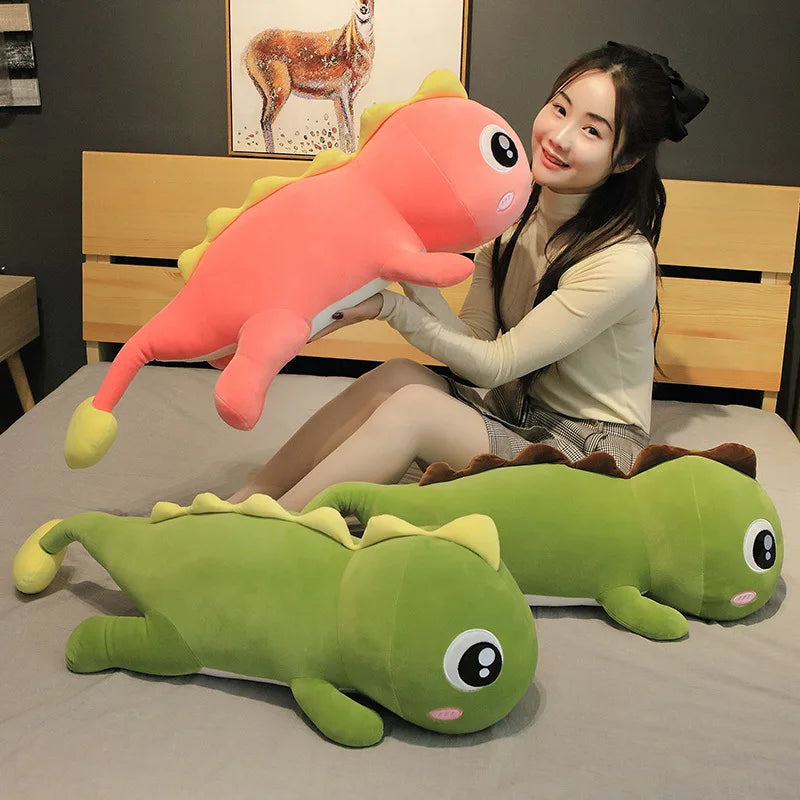 60cm Giant Dinosaur Stuffed Plush Toys Doll Pillow Sleeping Kawaii Big Decoration Animal Doll soft Pillow For Kids Birthday Gift