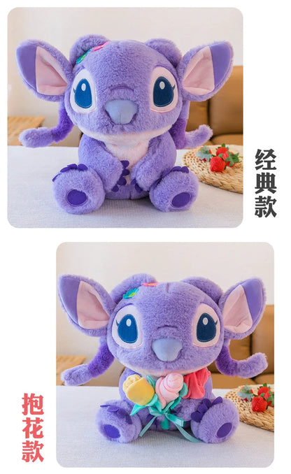 35cm Disney Embroidered Stitch Doll Cartoon Cute Stitch Plush Toys Children's Gift For Birthday Room Decoration Plushies Dolls