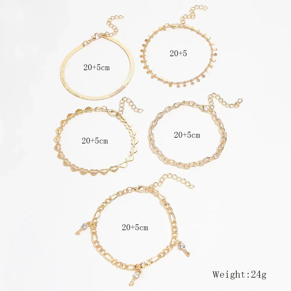 Браслет На Ногу Bohemian Charm Anklet Set