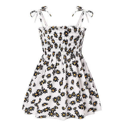 Children's Summer Floral Princess Dress – Cotton Sling Sundress for Girls