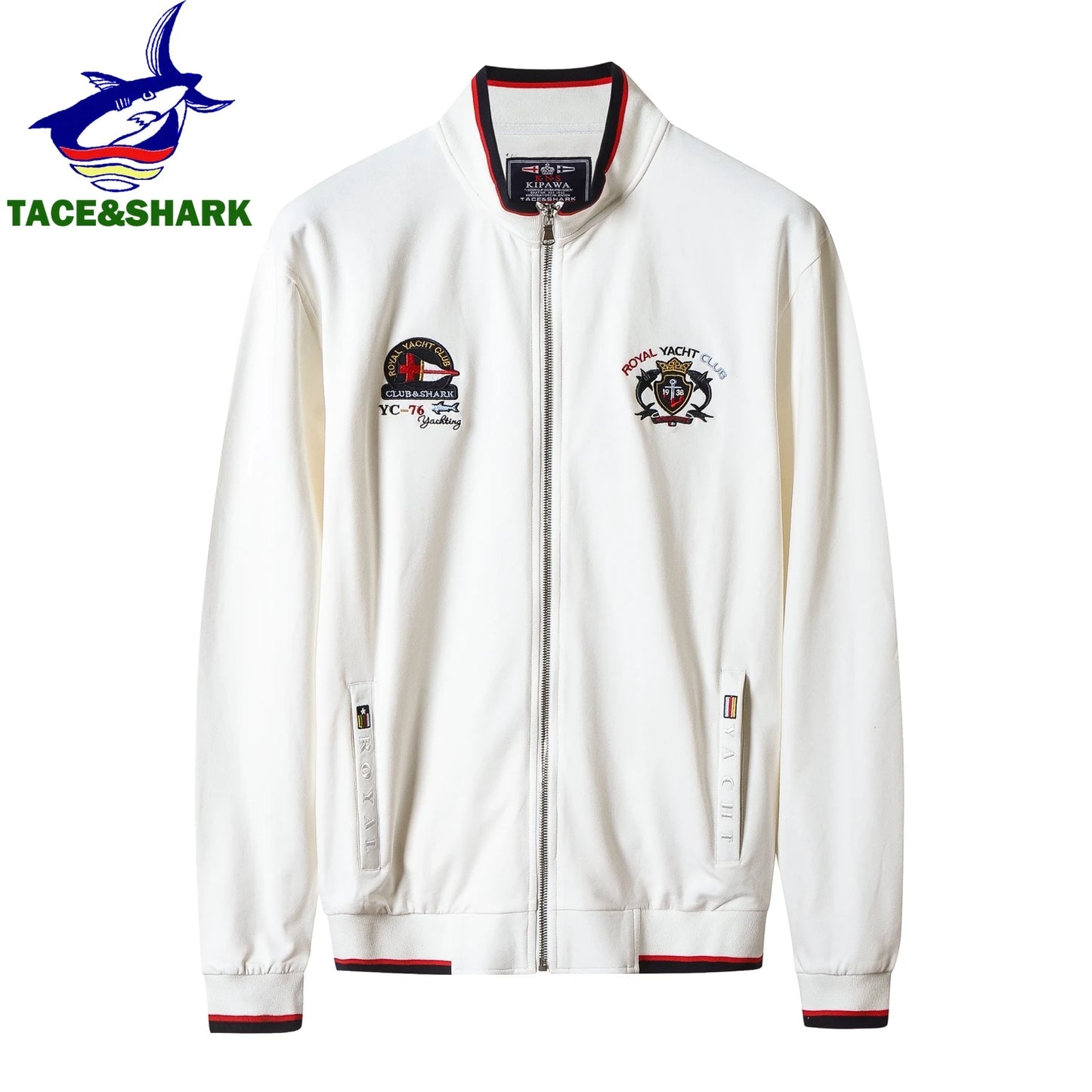 TACE&SHARK Casual White Military Jacket