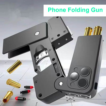 Shell Ejecting Folding iPhone-Style Toy Gun – Realistic Look, Safe Soft Bullet Blaster