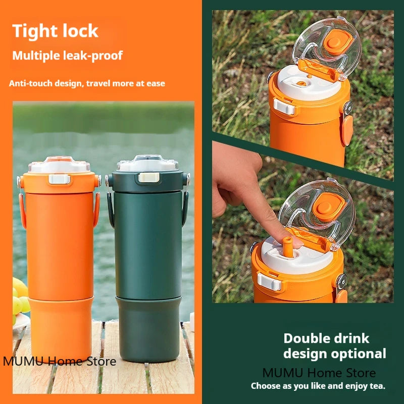 770/900ML Car Coffee Cup Outdoor Sport Insulated Cup Thermos Water Bottle Tumbler Vacuum Flasks Keeps Cold and Heat Thermal Mug