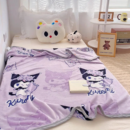 Cartoon Disney Children's Blanket Sanrio Thickened Milk Plush Cover Carpet Kindergarten Noon Office Car Napping Blanket