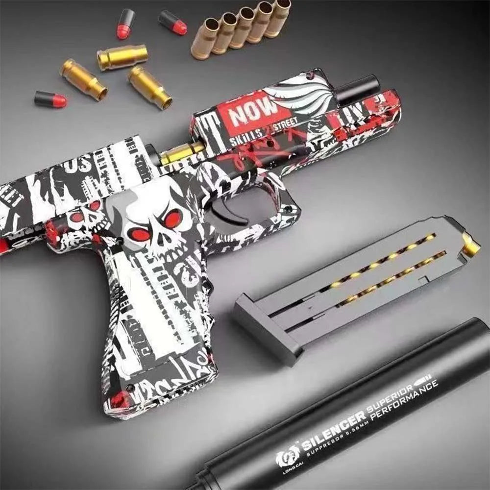 32 Shells 100 Soft Bullets Foam Darts For Toy guns Glock Gun Pistol Blaster Guns Toy Shooting Game For Kids Boys