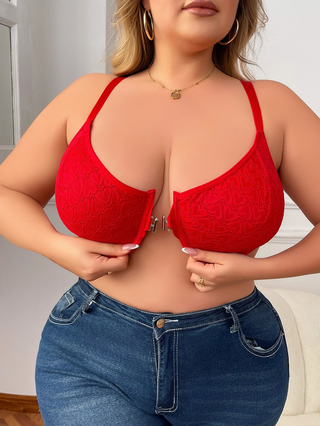 Women's Plus Size Underwear Front Button