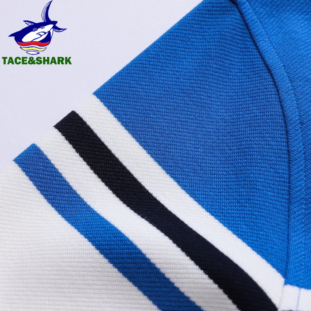 TACE&SHARK Stand Collar Polo Shirt