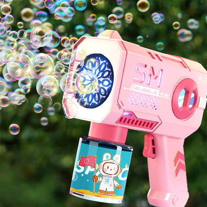 Astronaut Electric Automatic Light Bubble Machine Bubbles Gun