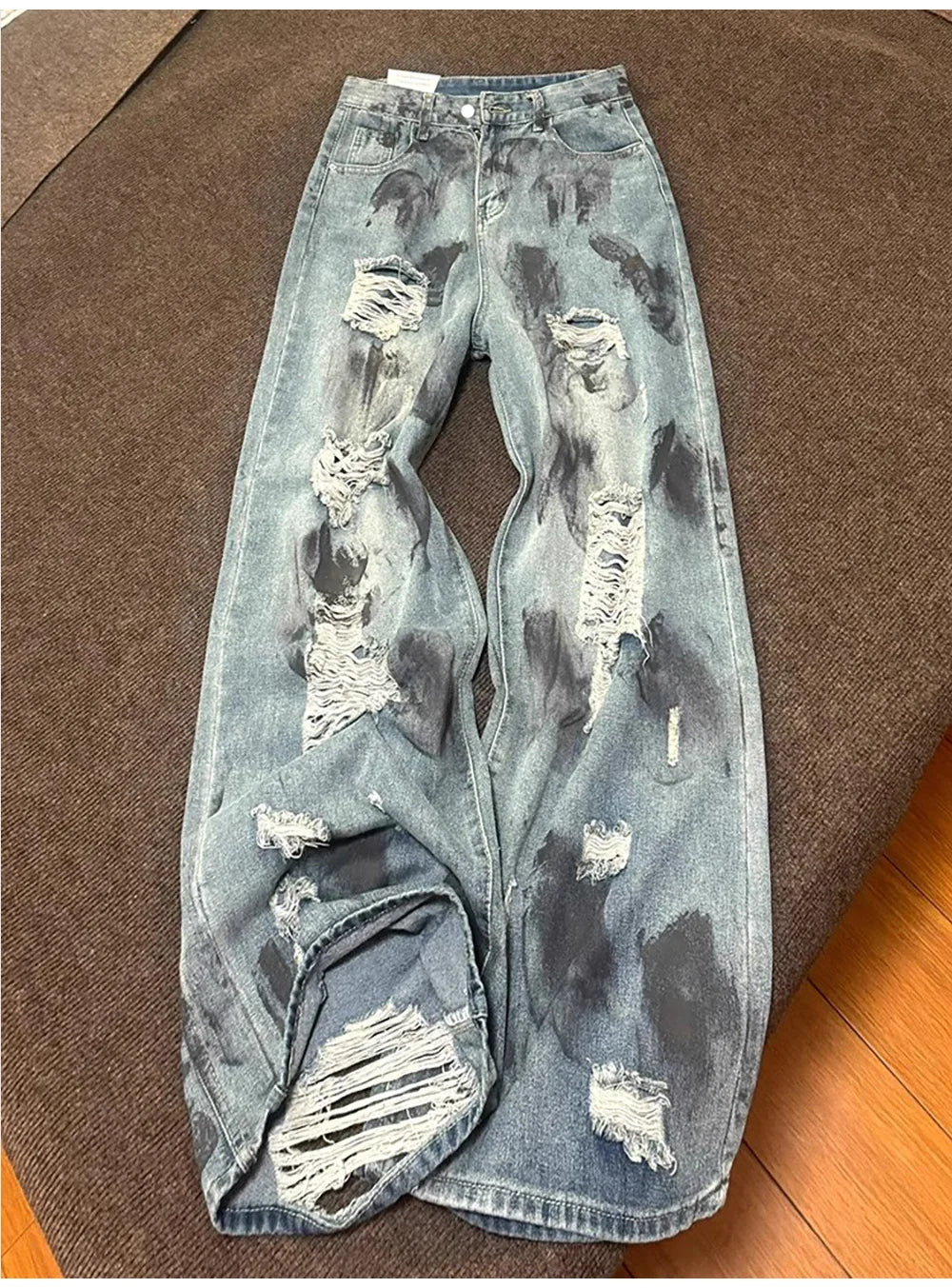 Dirty Ripped Holes Jeans Women