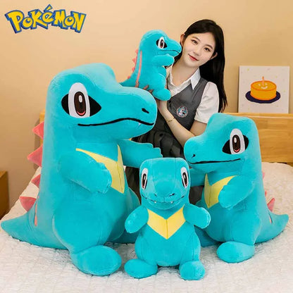 45cm Pokemon Small Saw Alligator Plush Toy Cute Cartoon Soft Stuffed Animal Pokemon Crocodile Doll Children's Doll Birthday Gift