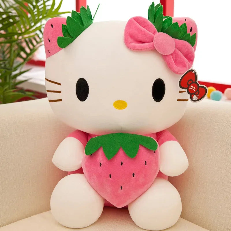 22-35cm Hello Kitty Anime Cartoon Cute Stuffed Toys Sanrio Plushier Soft Pillow Birthday Gifts For Girls Kawaii Pendant Dolls