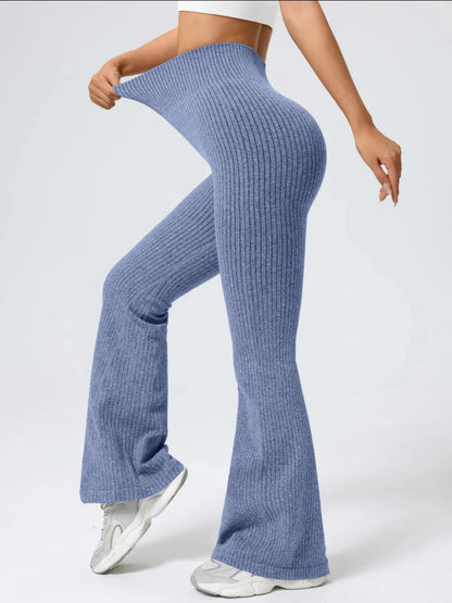High-Waist Stretchy Bell Bottom Pants