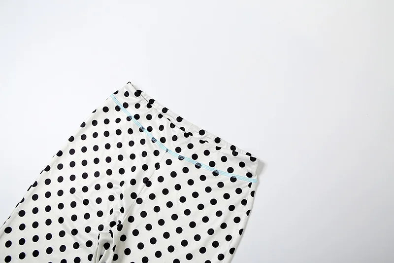 Polka Dot Letter Print 2 Piece Set