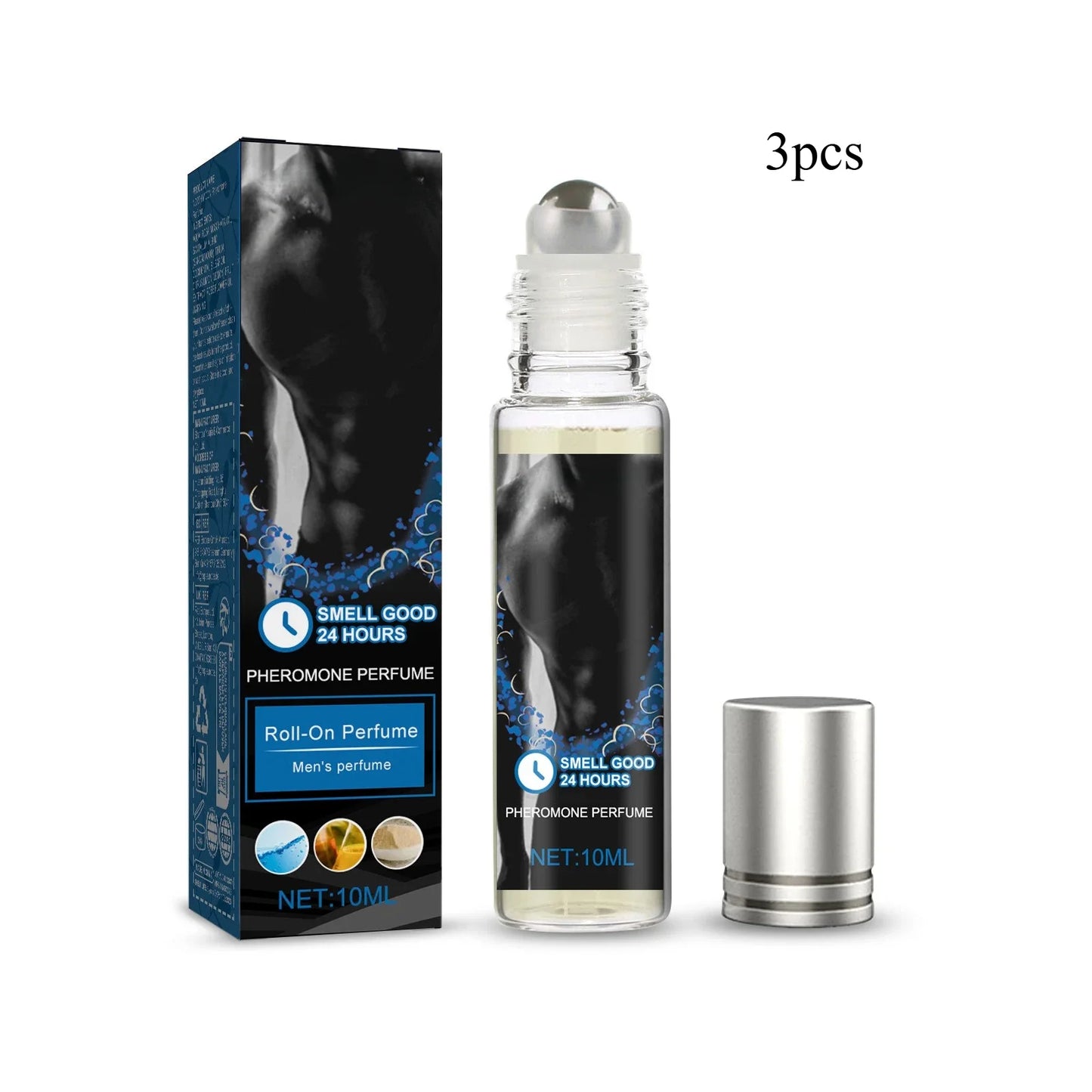 3pcs KAKOU Upgraded CARDIAC SIGNAL DANGEROUS LIAISONS Erotic REFRESH Pheromone Perfume Roller Ball Fragrance Spray for Men Women