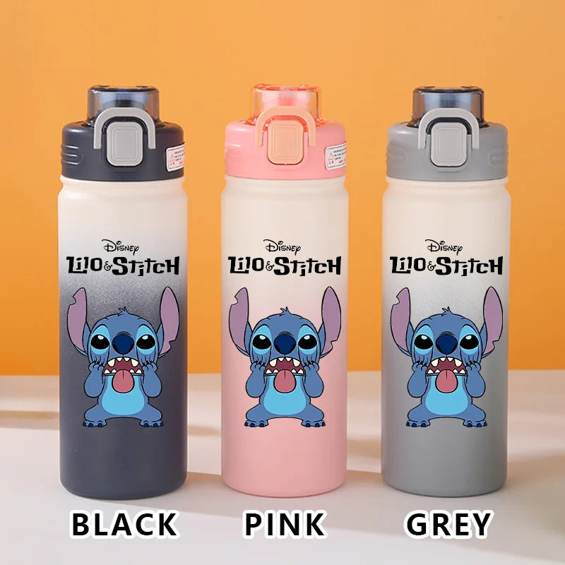 Disney Lilo Stitch Gradient Thermos Cup Outdoor Sports Fitness Portable Leak-proof Camping Cartoon Animation Cycling Kettle Gift