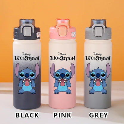 Disney Lilo Stitch Gradient Thermos Cup Outdoor Sports Fitness Portable Leak-proof Camping Cartoon Animation Cycling Kettle Gift