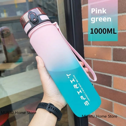 500ML / 650ML / 1000ML Gradient Sports Water Bottle – BPA-Free Large Capacity Fitness Jug