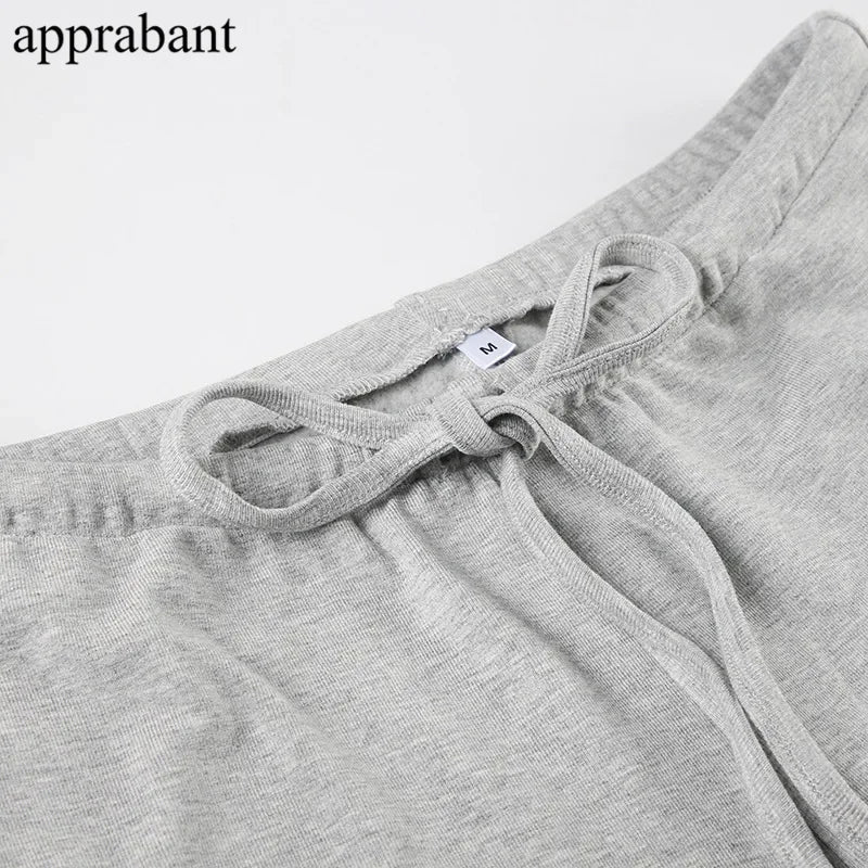 Drawstring High Waist Trousers Set