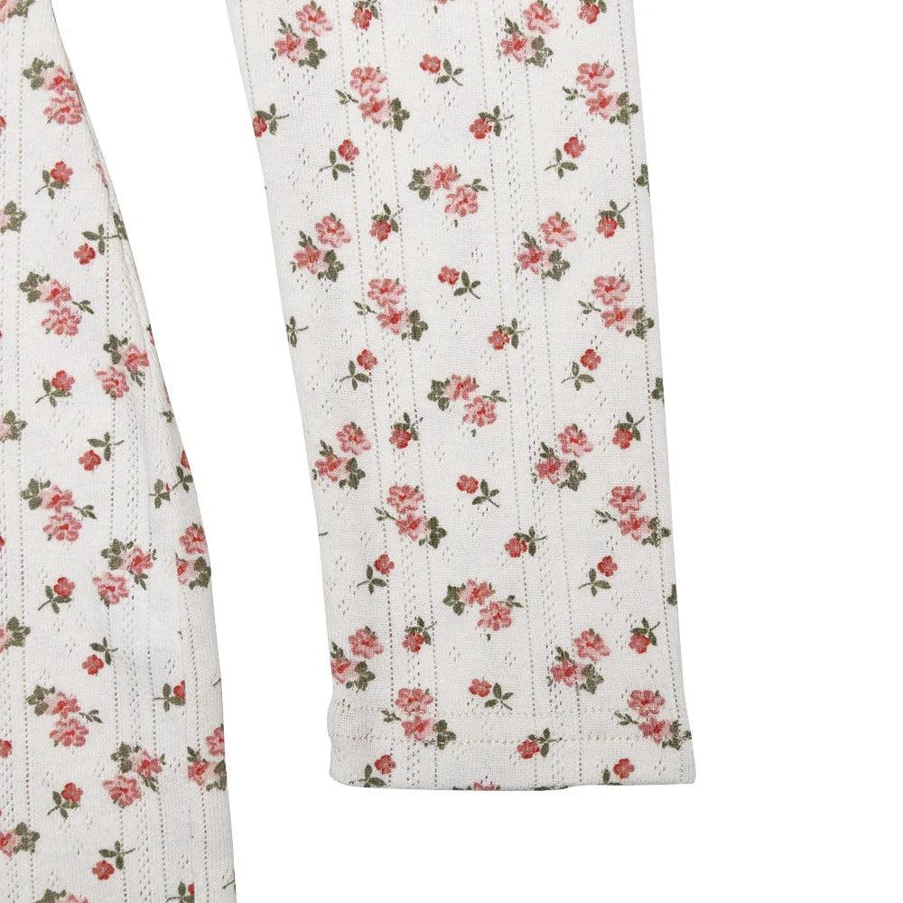 V Neck Button Half Cardigan High Waist Straight Pants