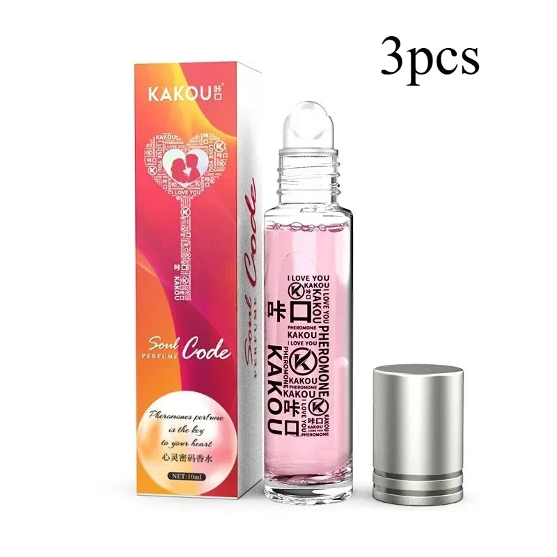 3pcs KAKOU Upgraded CARDIAC SIGNAL DANGEROUS LIAISONS Erotic REFRESH Pheromone Perfume Roller Ball Fragrance Spray for Men Women