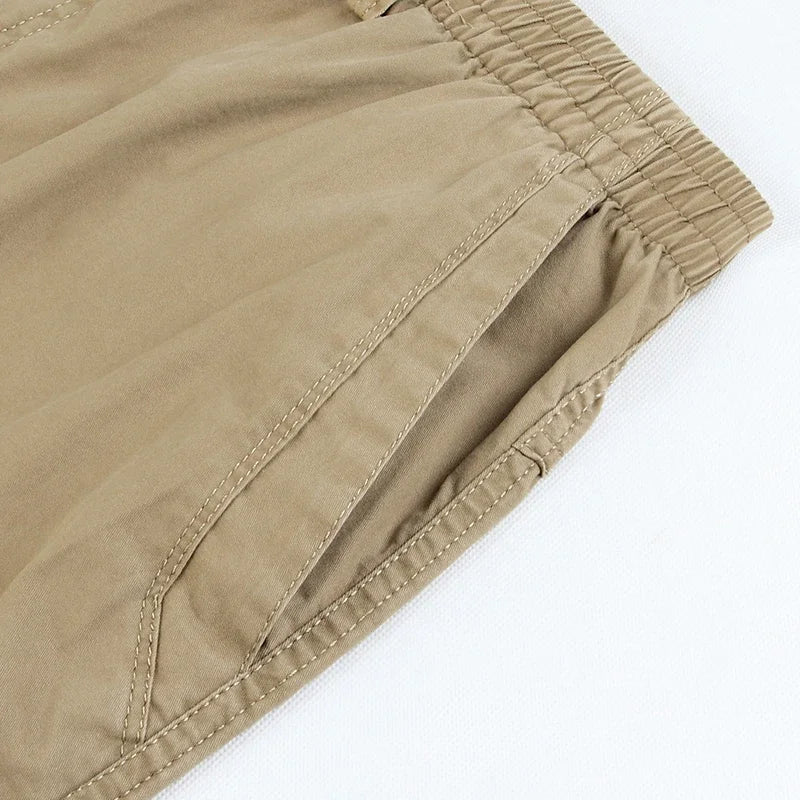 Men Pants Casual Cotton Long Pants Straight Joggers