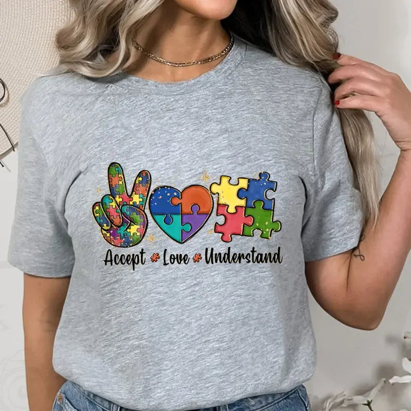 Accept Love and Understand T-shirt Autism Awareness T Shirts