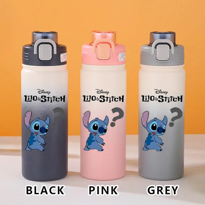 Disney Lilo Stitch Gradient Thermos Cup Outdoor Sports Fitness Portable Leak-proof Camping Cartoon Animation Cycling Kettle Gift