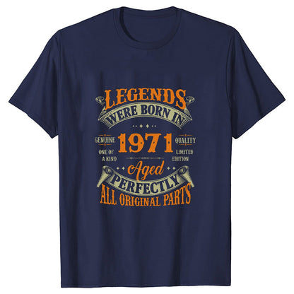 52th Vintage Legends Born In 1971 52 Years Old T Shirts