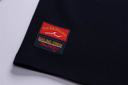 TACE&SHARK Stand Collar Polo Shirt