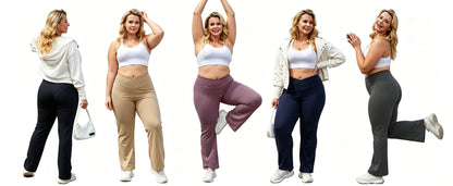Plus Size Cross Waist Flare Leggings