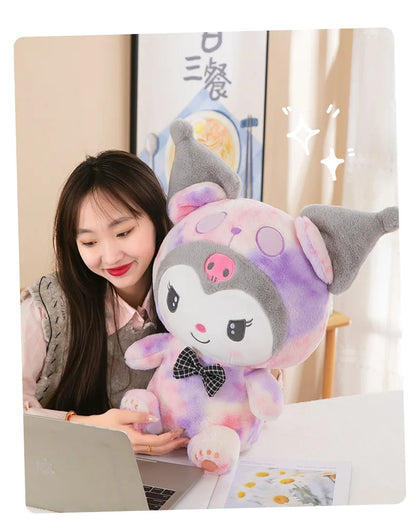 Giant Sanrio Kulomi Plushies Stuffed Animal Doll Cute Cinnamoroll Throw Pillow Melody Plush Toys Girl's Birthday Cinnamorol Gift