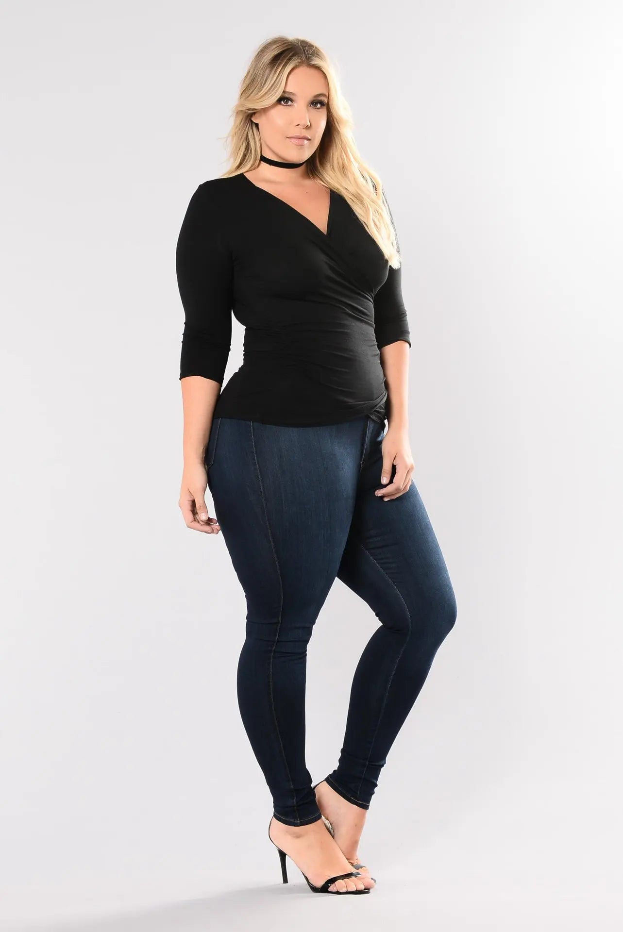 Women's plus size high waist jeans  L-5XL