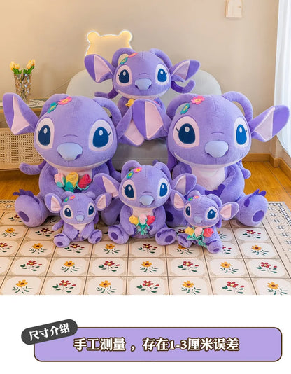 35cm Disney Embroidered Stitch Doll Cartoon Cute Stitch Plush Toys Children's Gift For Birthday Room Decoration Plushies Dolls