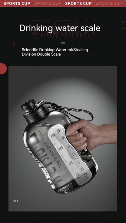 1.7L/2.7L/4L/5L Large Capacity Sports Water Bottle – Gym, Camping & Fitness Hydration Jug