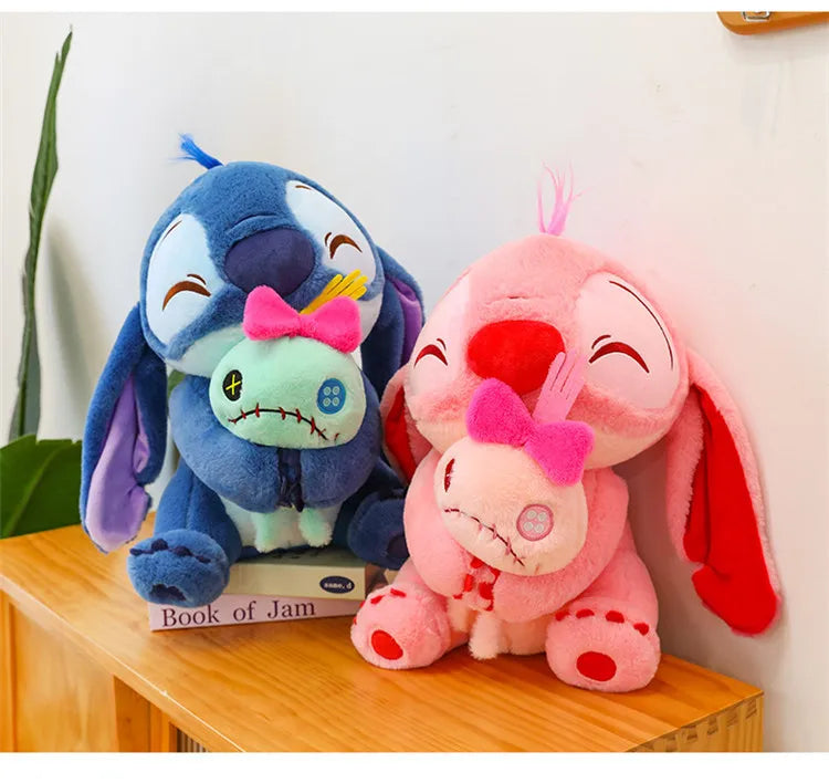 45cm Disney's New Heart Hugging Stitch Cartoon Plush Toy Stitch Soft Stuffed Plushies Toy Dolls Cloth Doll Gifts to Friends