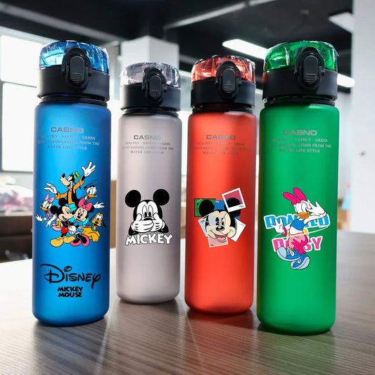 Disney Mickey Mouse 560ML Large Capacity 4 Color Donald Duck Children Water Cup Portable Plastic Outdoor Sport Water Bottle