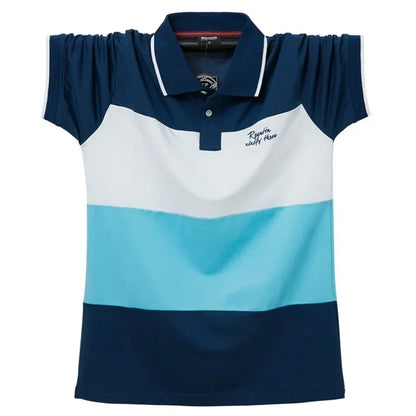 Patchwork Polo Shirts Plus Size M-6XL