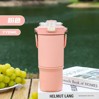 770/900ML Car Coffee Cup Outdoor Sport Insulated Cup Thermos Water Bottle Tumbler Vacuum Flasks Keeps Cold and Heat Thermal Mug