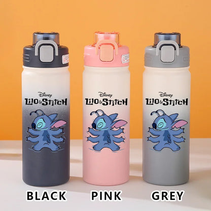 Disney Lilo Stitch Gradient Thermos Cup Outdoor Sports Fitness Portable Leak-proof Camping Cartoon Animation Cycling Kettle Gift