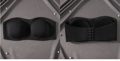 Plus Size Wireless Strapless Bra - No-Slip Bandeau with Support