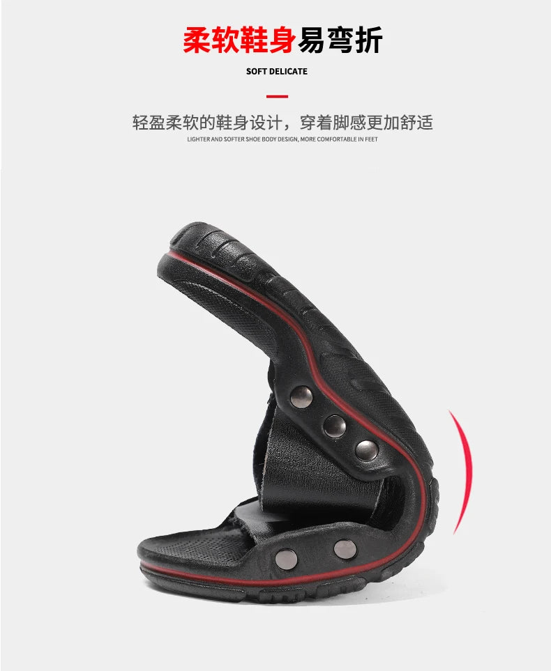 Men plus size 48 solid color summer light casual sandals