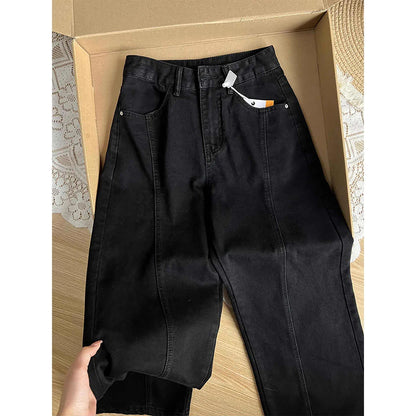 Black Straight Loose Jeans