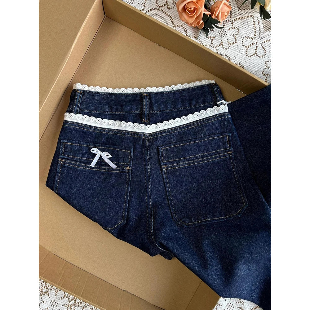 Dark Blue Denim Pants